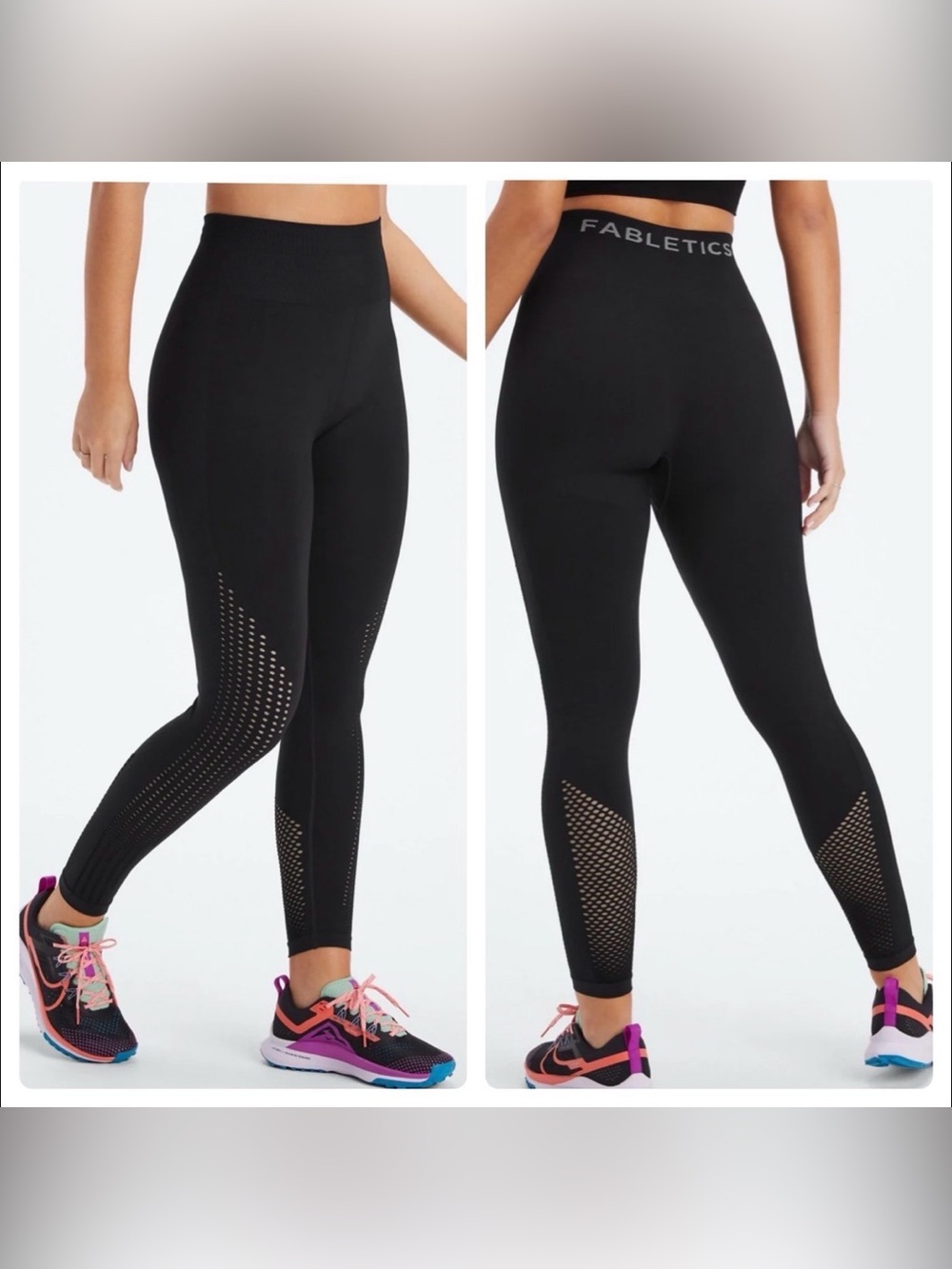 Fabletics Sync Seamless High-Waisted 7/8 Black Legging